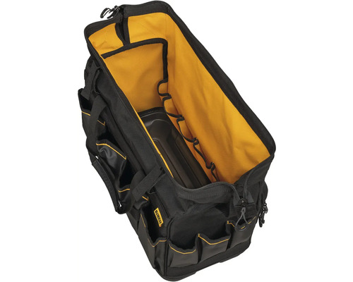 Otvorená brašna na náradie s priehradkami a logom DeWalt