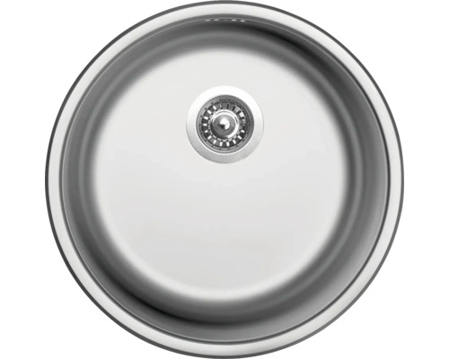 Okrúhly nerezový drez s odtokom