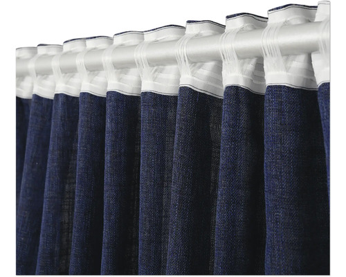 Záves so zavesením na riasiacu pásku na záclonovej tyči