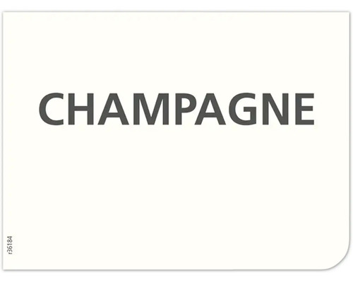 Nápis Champagne