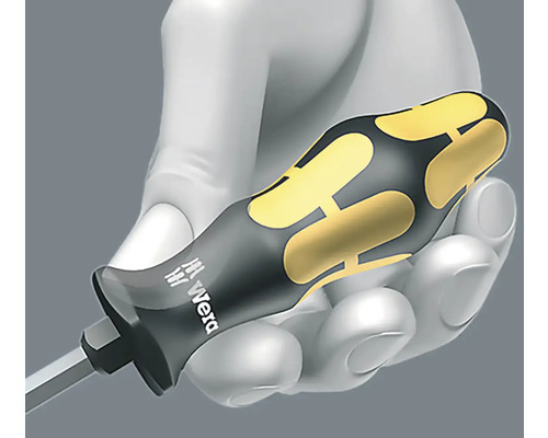 Rukoväť skrutkovača Wera v ruke