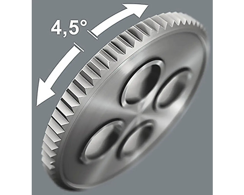 Ozubené koleso s uhlom spätného záberu 4,5 stupňa