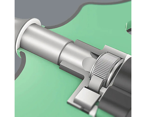 Detailný pohľad na mechanizmus nástroja s kovovými prvkami