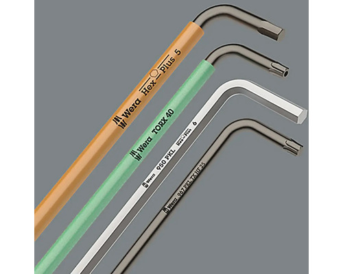 Sada zahnutých kľúčov Wera s rôznymi prevedeniami