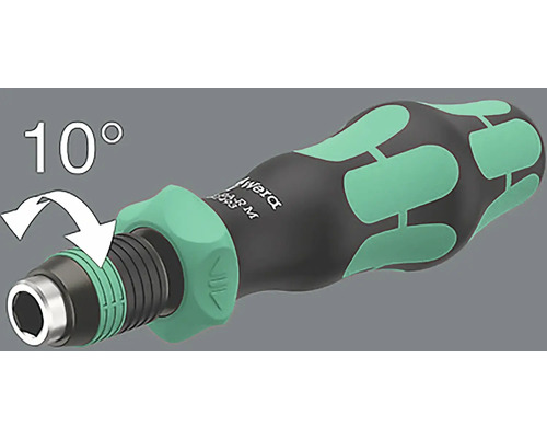 Skrutkovač s logom Wera s rozsahom otáčania 10 stupňov