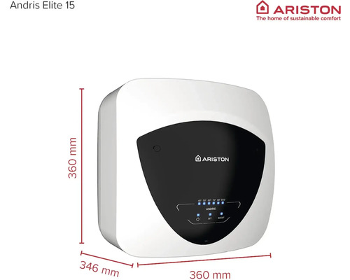 Ohrievač vody Ariston Andris Elite 15 s rozmermi 360 x 346 x 360 milimetrov
