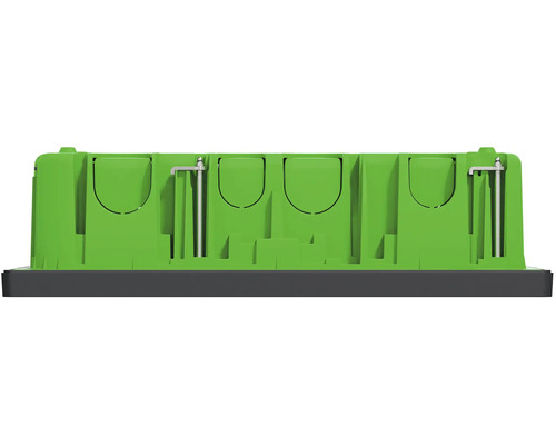 Zelené zariadenie na využitie dažďovej vody s montážnym príslušenstvom.