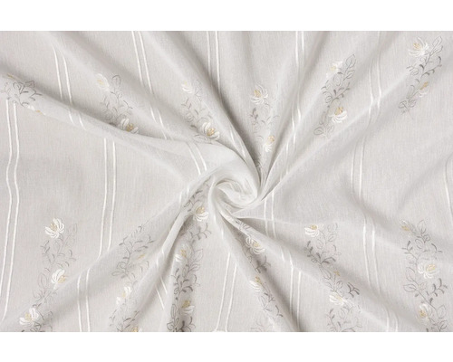 Dekoračná látka s pruhmi a kvetinovým vzorom