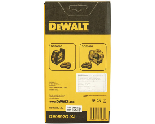 Balenie príslušenstva pre stavebné lasery DeWalt DE0892G-XJ