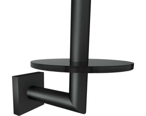 Čierny držiak toaletného papiera na montáž na stenu