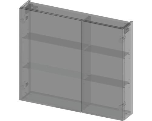 Kúpeľňová skrinka s dvomi dvierkami a policami