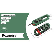 Obrázok káblovej krabice s rozmermi