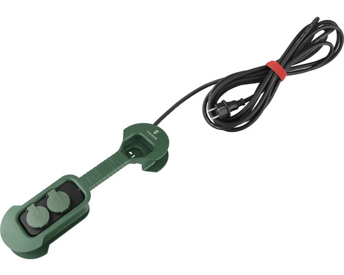 Predlžovací kábel s dvoma zásuvkami a zemným hrotom