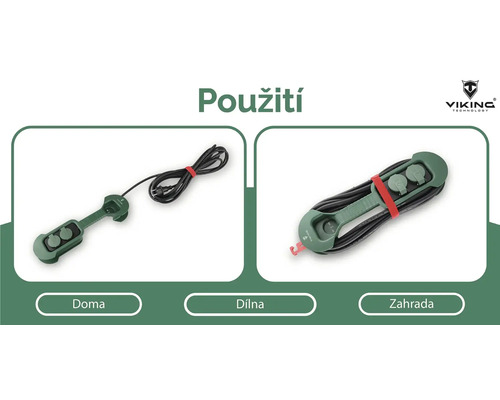 Príklady použitia káblového bubna pre vnútorné i vonkajšie použitie