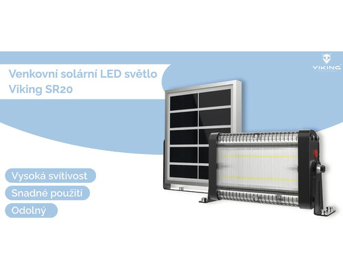 Vonkajšie solárne LED svetlo Viking SR20