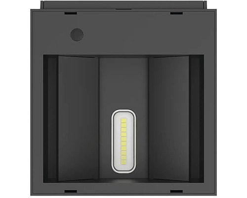 Čierne vonkajšie nástenné svietidlo s LED svetlom