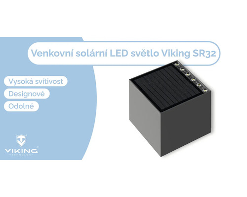 Vonkajšie solárne LED svetlo Viking SR32