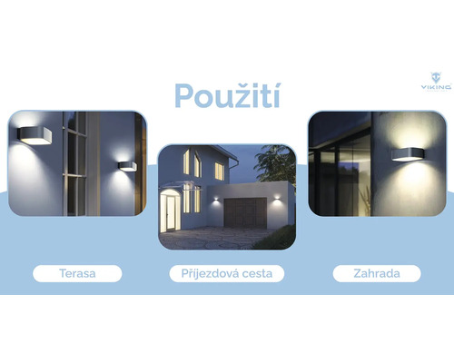 Príklady použitia vonkajšieho svietidla na terase, príjazdovej ceste a v záhrade
