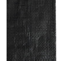 Detailný záber čiernej tkaniny proti burine.