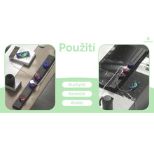 Rozvodka s rôznymi aplikáciami v kancelárii a kuchyni