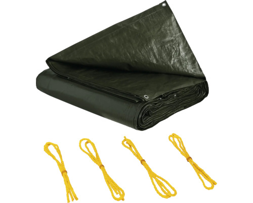 Krycia plachta s okami a upevňovacími lanami