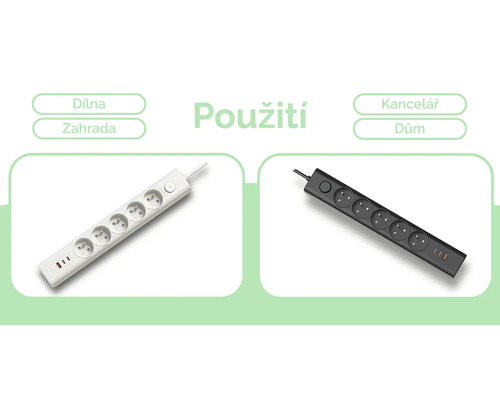 Predlžovací kábel pre dielňu, záhradu, kanceláriu a dom