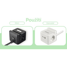 Príklady použitia zásuvkových kociek pre domácnosť a kanceláriu