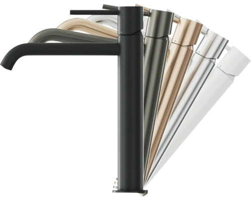 Rôzne umývadlové batérie s vysokým výtokom