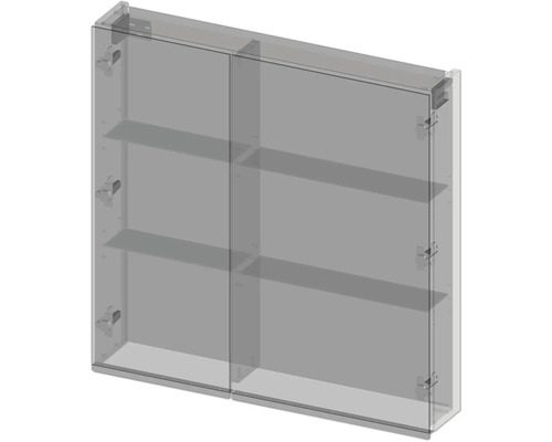 Kúpeľňová skrinka s dvomi dvierkami a policami