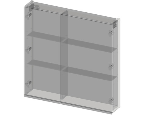 Kúpeľňová skrinka s dvomi dvierkami a policami