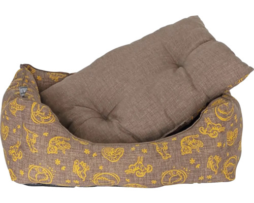 Pelech pre psov s vankúšom a zvieracím vzorom