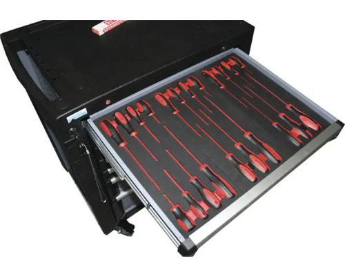 Dielenský vozík so zásuvkou a skrutkovačmi