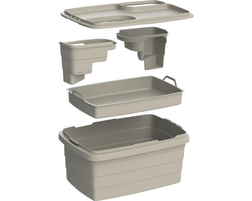 Úložný systém pozostávajúci z boxu, vložky, vedra a veka