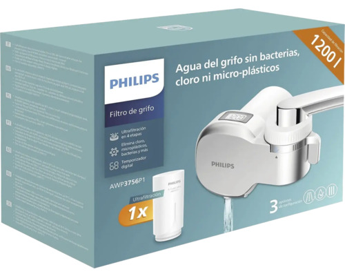 Škatuľa s kohútikovým filtrom Philips so špecifikáciami