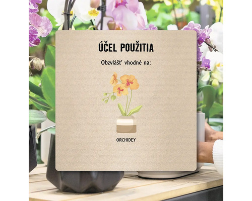 Štítok s účelom použitia pre orchidey