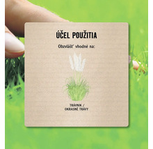 Symbol s informáciou o použití okrasných tráv v záhrade