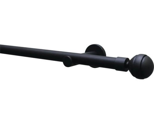 Záclonová tyč s koncovým gombíkom a nástenným držiakom