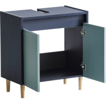 Skrinka pod umývadlo s dvomi dvierkami a drevenými nohami