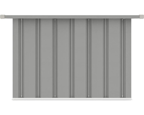 Sivá kovová zástena na vonkajšie použitie