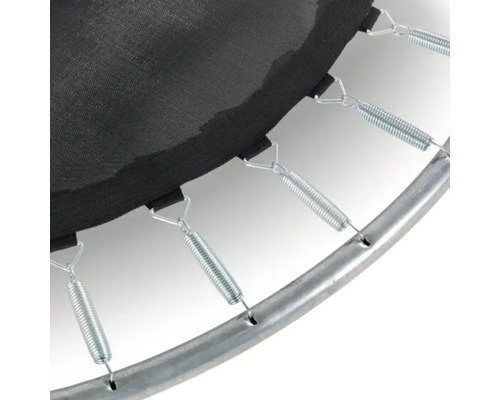 Detailný pohľad na trampolínu s pružinami a rámom