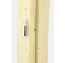 Kovový dverný doraz na drevených dverách