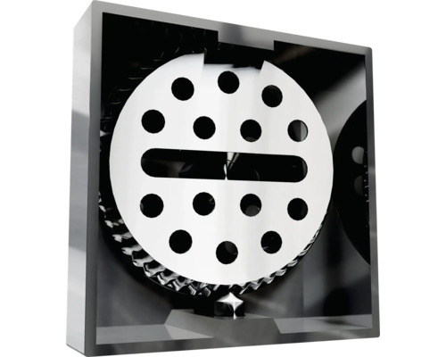 Nerezová podlahová vpusť s dierovaným vzorom