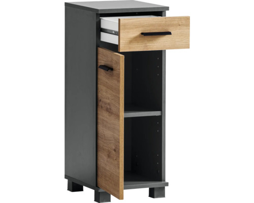 Nočný stolík so zásuvkou a dvierkami