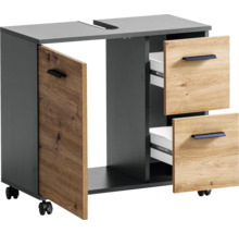 Skrinka pod umývadlo so zásuvkami a dvierkami do kúpeľne