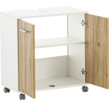 Spodná skrinka s dvomi dvierkami, policou a kolieskami