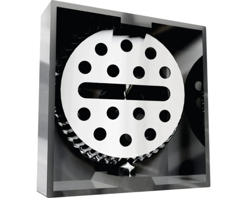 Vetracie mriežka s otvormi v štvorcovom ráme