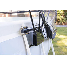 Detailný pohľad na rámový bazén s krytom.