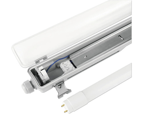 Svietidlo do vlhkého prostredia s otvoreným puzdrom a svetelným zdrojom