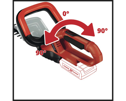 Akumulátorové nožnice na živý plot Einhell s otočnou rukoväťou