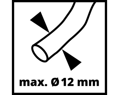 Symbol: Maximálny priemer hadice 12 mm